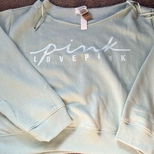 Off the shoulder crop sweater